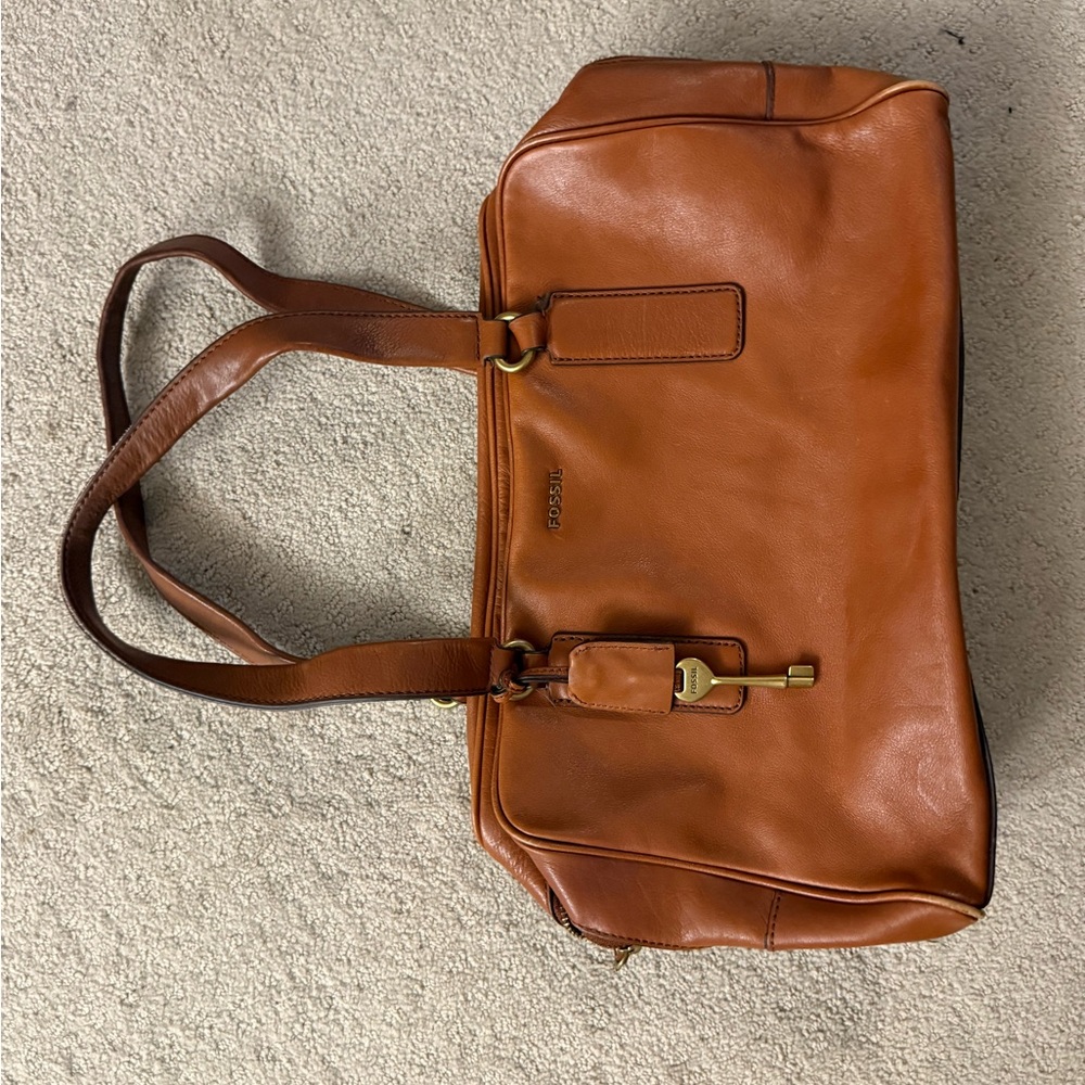 Fossil Brown Leather Purse Bag